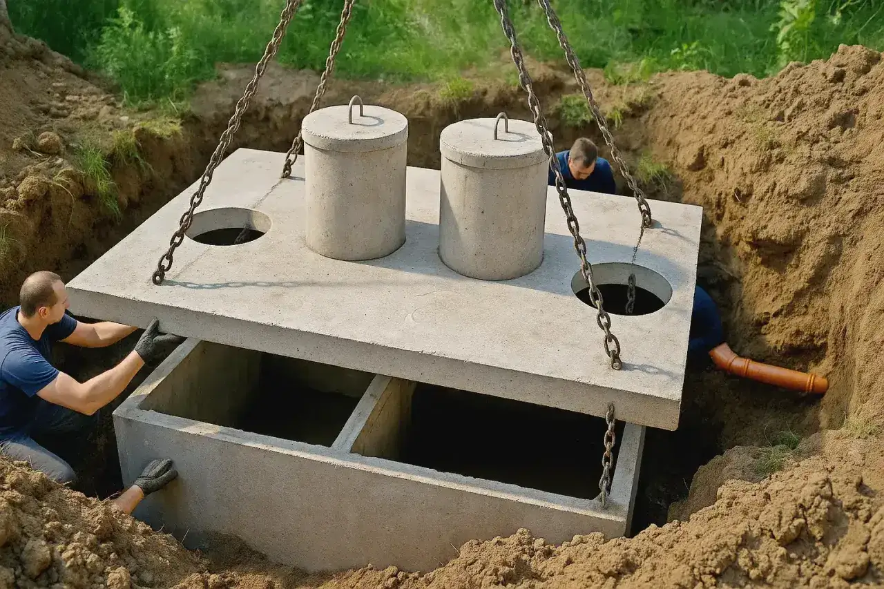 Montaż betonowego szamba. Dowiedz się, ile kosztuje zrobienie szamba i jakie są etapy instalacji.